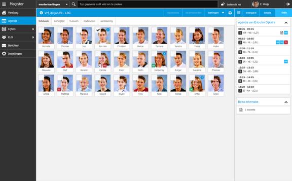 Met het fotoboek binnen het Lesdashboard heb je snel de juiste naam bij het juiste gezicht.