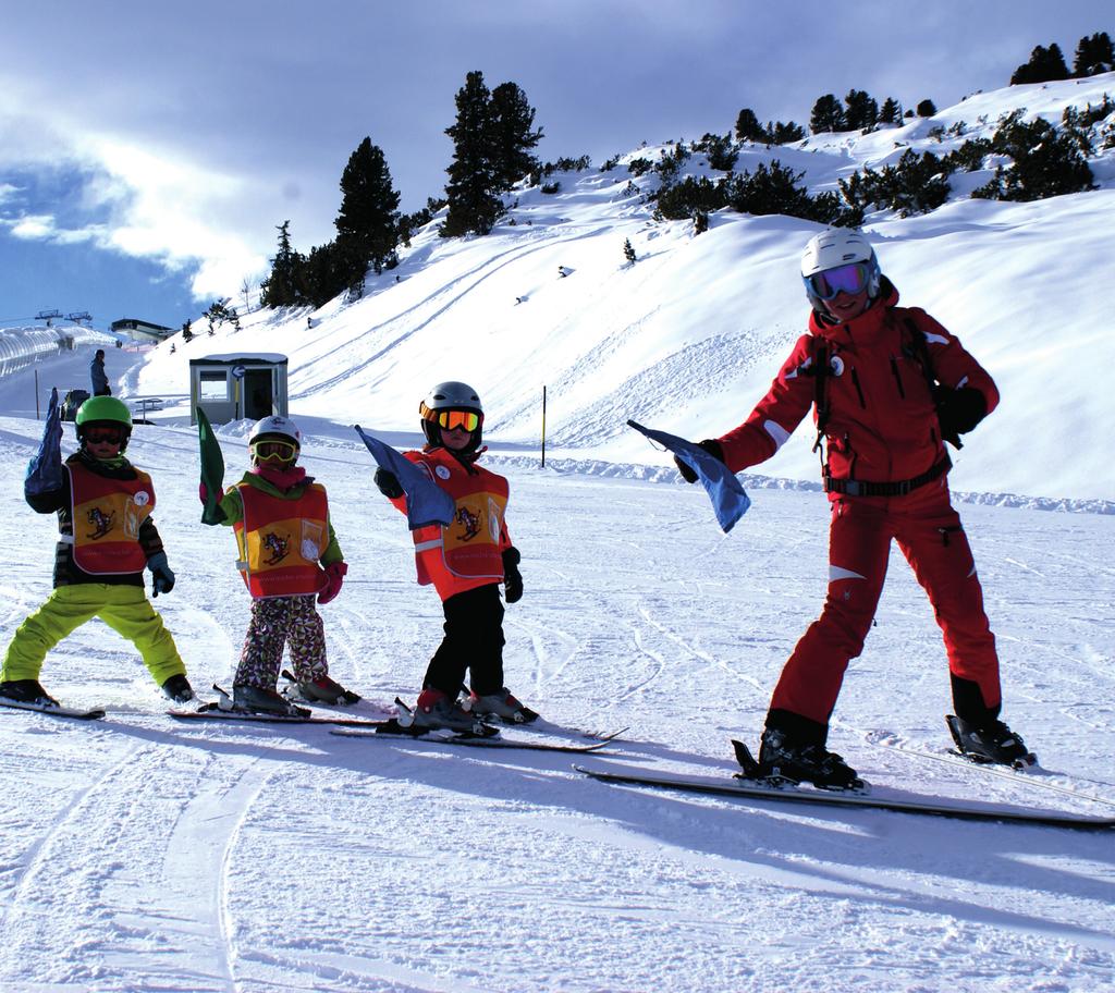 Kinder haben die Möglichkeit, jeden Tag in einen Skikurs