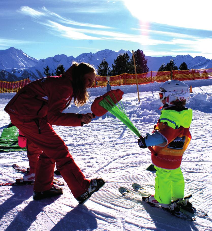 2 Kinder pro Lehrer) BILLY MINICARVER voor 2 jarige kinderen De eerste stapjes op ski s met de Billy Minicarver (plastic ski, waar geen skischoenen bij nodig zijn). De les duurt 50 minuten, max.