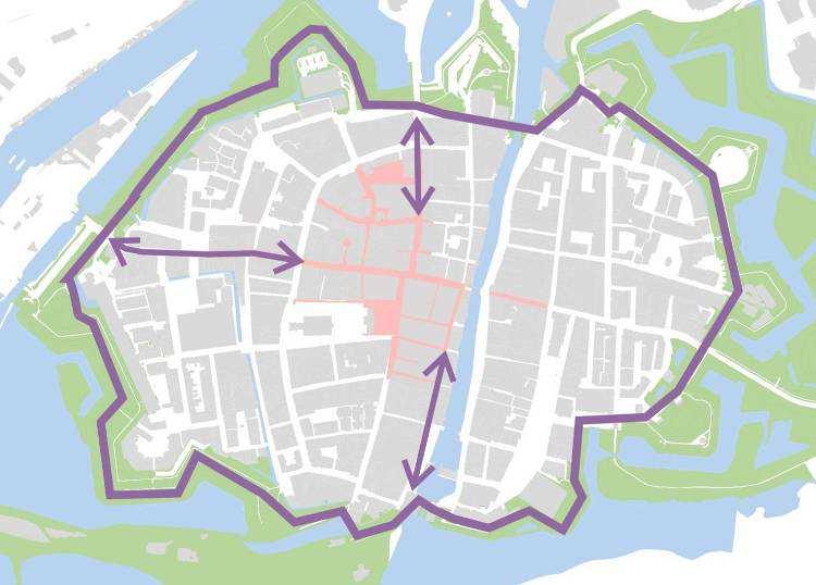 Ook uit oogpunt van verkeersveiligheid gaat de voorkeur uit naar voetgangersroutes: nu hebben voetgangers wel eens last van een enkele fietser, maar fietsers houden meer rekening met voetgangers op