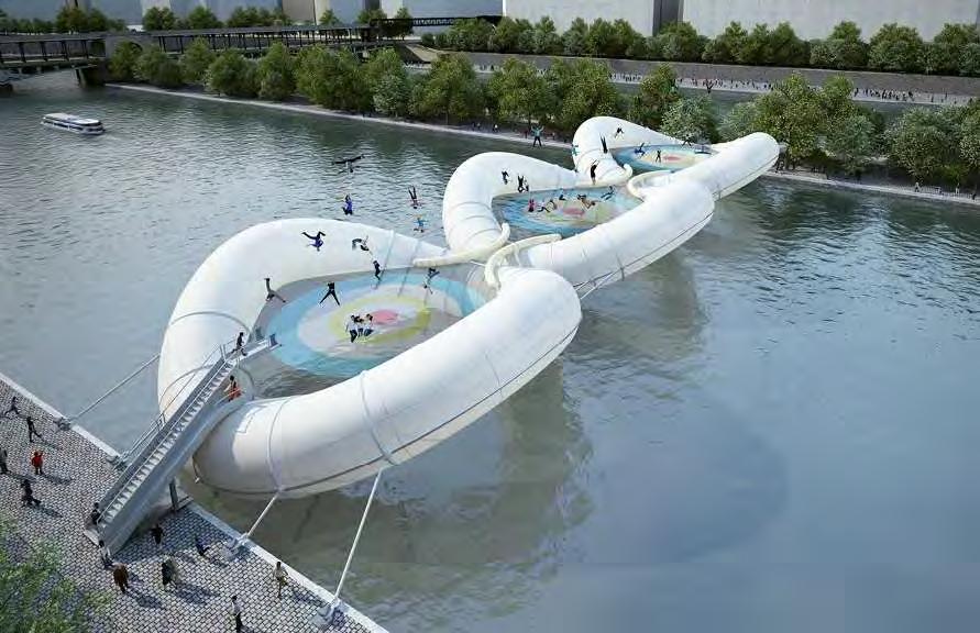 Trampoline Bridge Parijs