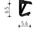 Siliconen deuren Siliconendichtingen DS 6922a Het profiel DS 12-18 van hoogwaardig siliconenrubber is speciaal voor buitendeuren ontwikkeld en is geschikt voor deurkozijnen met een sponning van