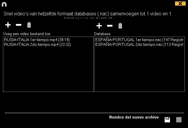 7.5 Snel video s van hetzelfde formaat en databases (.