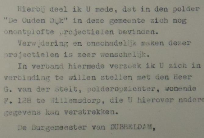 1973: Stukken betreffende de aanwezigheid van militaire objecten zoals schietbanen, bunkers, mijnenvelden en munitie in de gemeente en de verwijdering