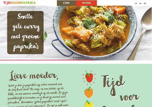 Door gebruik te maken van bannering op websites en adwords worden consumenten geïnteresseerd voor de website van Tijd voor Paprika.