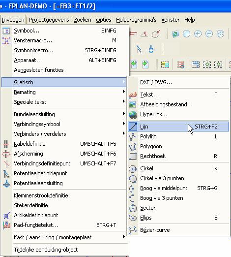 5.2 Relatieve coördinaten invoeren 1. Kies de menuopdracht Invoegen > Grafisch > Lijn. 2.