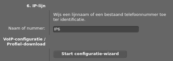 De configuratie-wizard kan worden gestart na een terugkeer naar standaardinstellingen, maar ook bij het configureren van nieuwe lijnen (zie hoofdstuk Begrippen en afkortingen ).