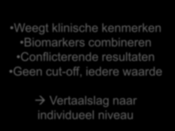 Conclusie Biomarker risicomodellen