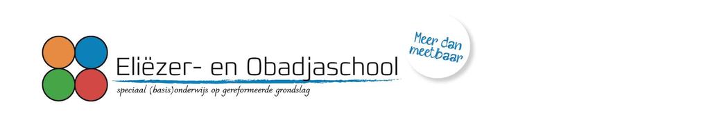 Aan de ouder(s)/verzorgers van de leerlingen van de Eliëzer- en Obadjaschool Zwolle, 28 maart 2017 Geachte ouder(s)/verzorger(s), Na negen jaar op onze Eliëzer en Obadjaschool te hebben gewerkt,