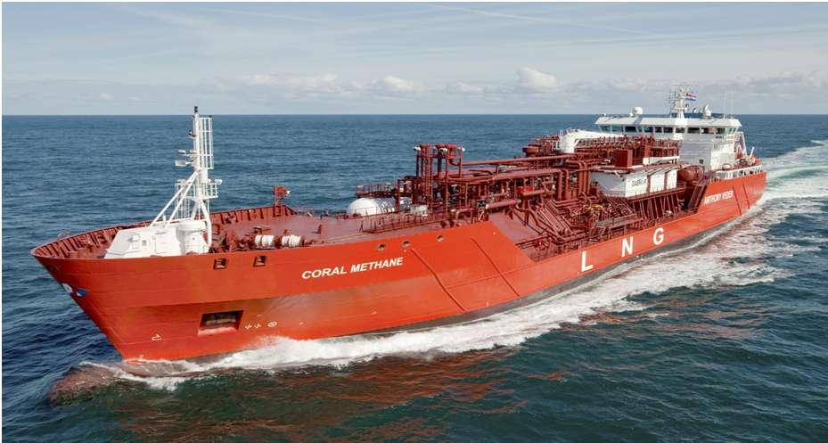 Coral Methane 2009 Eerste small scale LNG carrier 1. Eerste small scale LNG carrier 2. Eerste DF direct aangedreven 3.