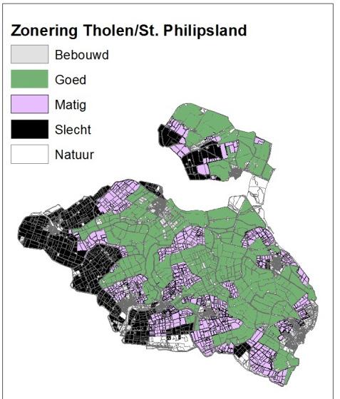 Er zijn twee scenario s. Scenario A is het scenario waarbij water met een lagere zoutgehalte wordt ingelaten en er geen transitie naar fruitteelt plaatsvindt.