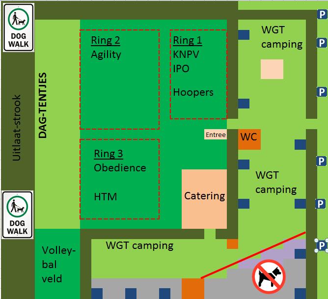 Plattegrond van de locatie Het WGT wordt gehoud