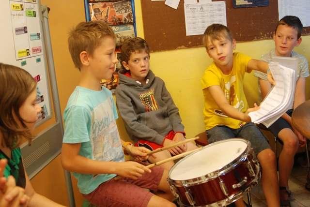 De basisdrum bestaat uit: bassdrum, snaredrum, tom