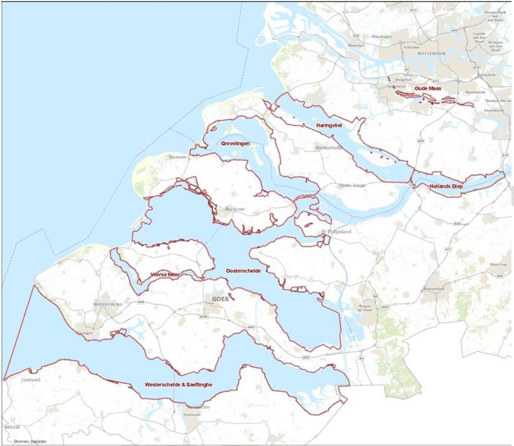 1 Inleiding 1.1 Achtergrond In de zuidwestelijke delta van Nederland zijn 7 gebieden aangewezen als Natura 2000-gebied in het kader van de Europese Vogel- en Habitatrichtlijn (figuur 1).
