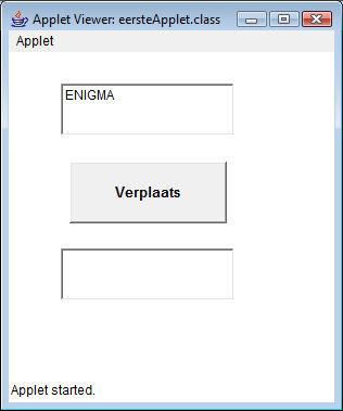 Hoofdstuk 4 Visueel programmeren met Java 51 1 Maak eerst een map EersteApplet aan. 2 Geef het applet de naam EersteApplet. 3 Sla het applet op in de map EersteApplet.