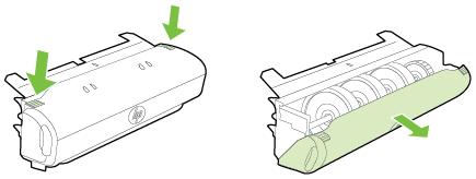 Hoofdstuk 9 Een papierstoring binnenin de printer oplossen 1. Verwijder al het papier uit de uitvoerbak. Let op Probeer de papierstoring niet via de voorzijde van de printer op te lossen.