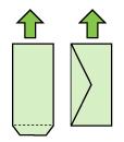 Hoofdstuk 1 2. Plaats de enveloppen met de afdrukzijde naar beneden volgens de afbeelding. Zorg ervoor dat de stapel enveloppen niet hoger wordt dan de lijnmarkering in de lade aangeeft.
