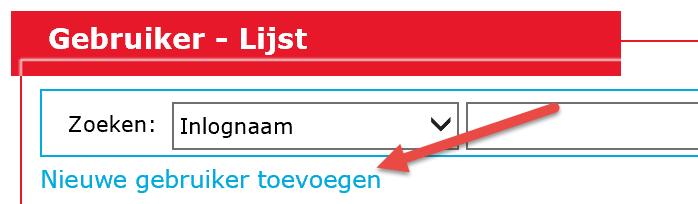 de regel daaronder en klik op. Selecteer de juiste gebruiker. Gaat u verder bij paragraaf 3.