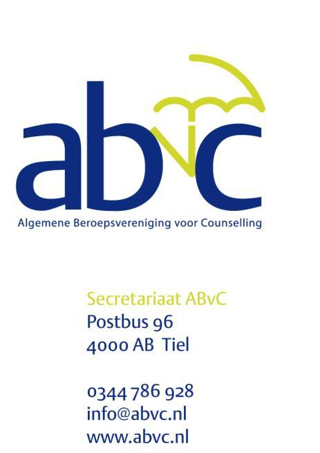 1 VOORWAARDEN VOOR REGISTRATIE ALS SUPERVISOR VAN DE ALGEMENE BEROEPSVERENIGING VOOR COUNSELLING (ABvC) 1. Algemeen 1.