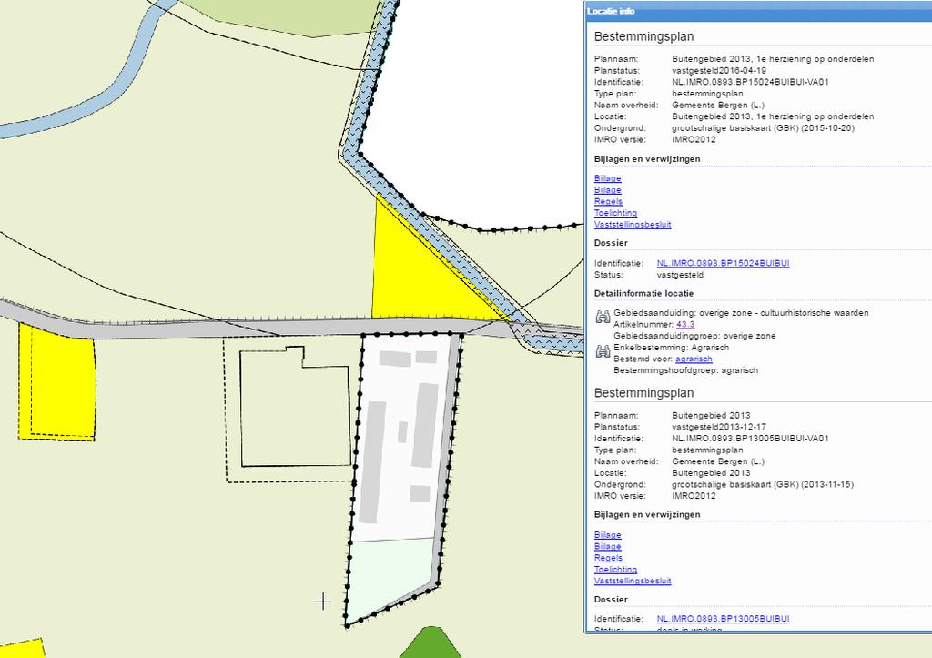 Plannaam Bestemmingsplan Enkelbestemming grond Gebiedsaanduiding : Buitengebied 2013, 1 e herziening op