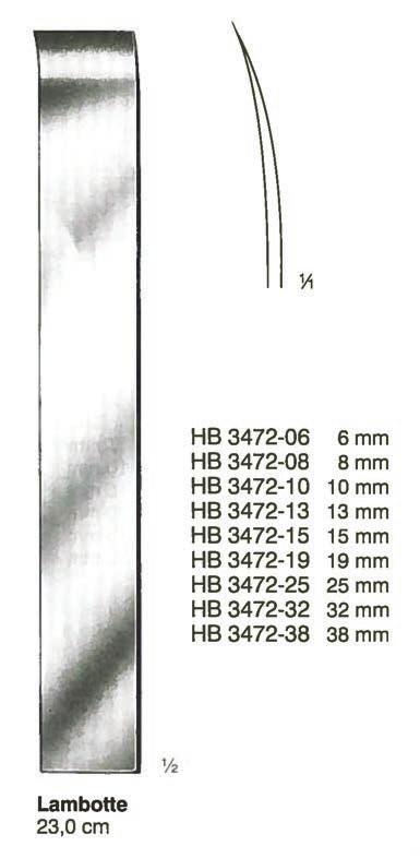 29,87 Lambotte Osteotoom gebogen