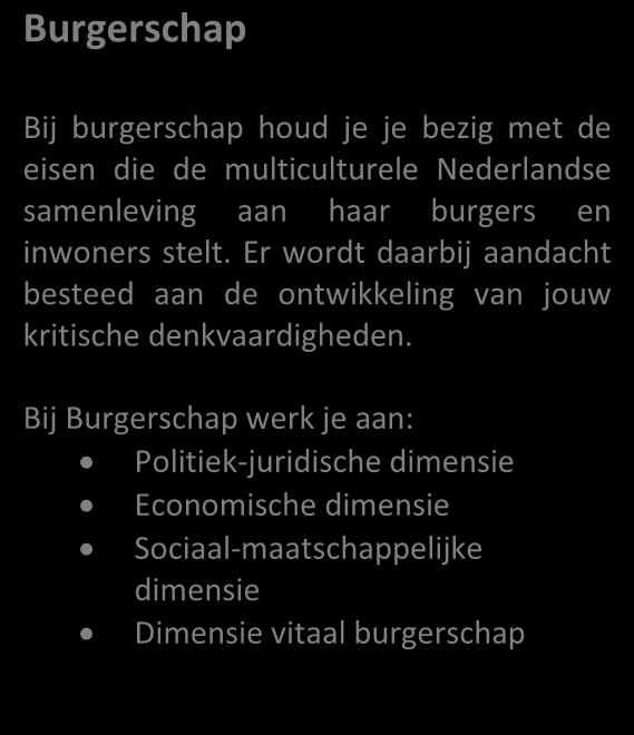 Schrijven/taalverzorging A2 2.2.3 Loopbaan en burgerschap In het basisdeel staan ook generieke eisen loopbaan en burgerschap. Wat het inhoudt, staat in de leesblokken.