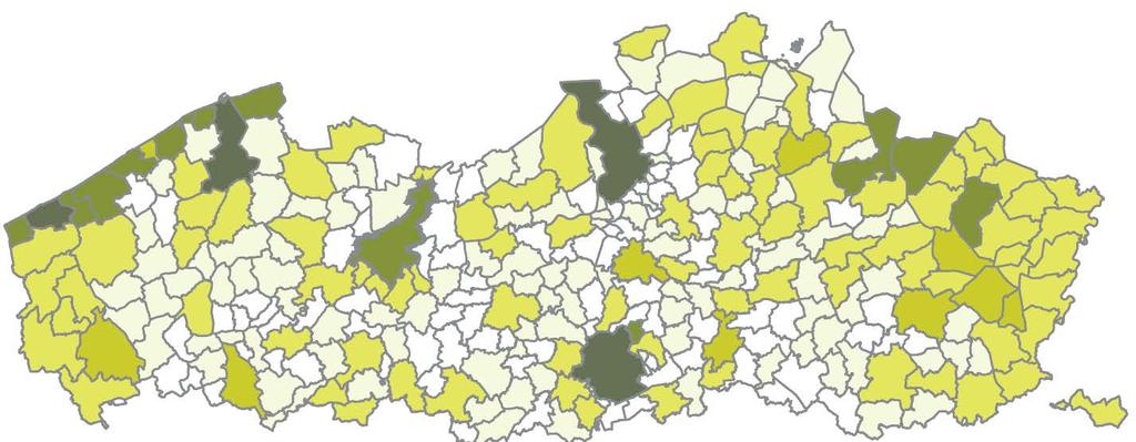 Verblijfstoerisme in Cijfers (overnachtingen) Vlaanderen 29,5 miljoen overnachtingen 6 Kunststeden 11