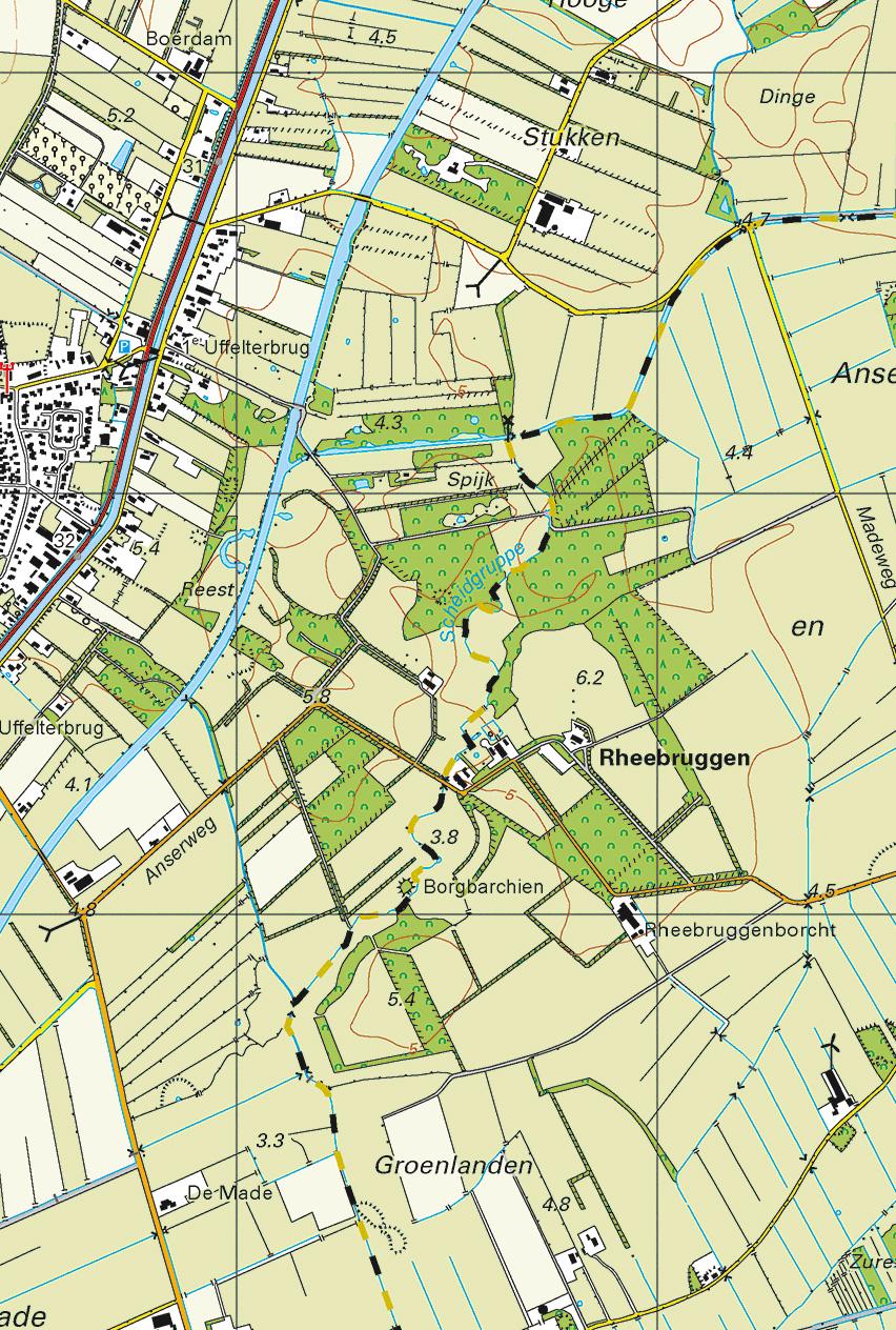 Route Landgoed Rheebruggen 9 8 2 7 6 1 3 4 5 BRT