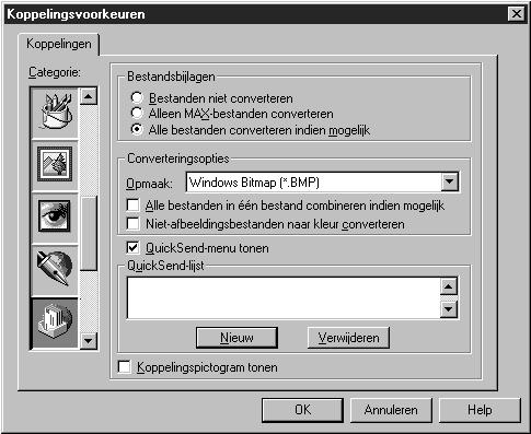 Naar E-mail scannen Scanner instelling Selecteer in de lijst de scanmodus die het meest geschikt is voor het bestandstype.