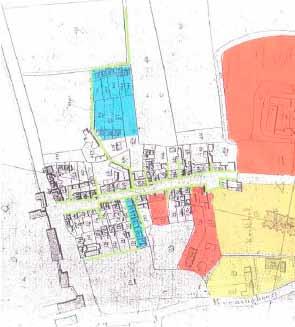 8. trage wegen Het dorp kent tal van verdwenen voetgangersdoorsteken, vaak naar het achterliggende erf, soms ter ontsluiting van beluikwoningen.