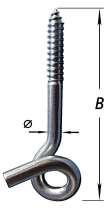 .4 Kabel, Ketting en 427 Put- en alring met oogbout en gemonteerde moer, dichtgelae ring, verzinkt = schroefdraadmaat 300 = met opgela plat oog, zonder moer, geel verzinkt nneau d'écurie, piton filet