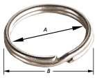 555 Splitring, rond schakelmodel, roevrij aal 2 (isi 304) Verpakt per 00 uks (In hardaal : zie hoofduk 2) nneau brisé, modèle rond, inox 2 (isi 304) Emballage de 00 pcs (En acier trempé : voir