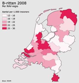 13: aantal B-ritten per regio in 2008 3.1.4 planbare ambulancezorg: B-ritten Over het algemeen wordt alle ambulancezorg die geen spoedeisende zorg is beschouwd als planbare zorg, oftewel B-vervoer of besteld vervoer.