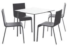 Standard Tables 133 Standard Tables Tafelbladen (12 mm) bestaan uit volkernmateriaal met zwarte rand.