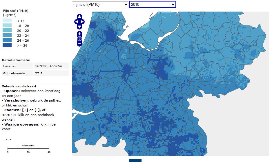 Achtergrondconcentratie fijn stof is landelijk gedaald 2010