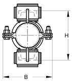 Vastpunten Vastpunt type B (lasuitvoering) Vastpunt type B gemonteerd Vastpunt type B met 2 vastpuntkonsoles Toepassing: Dikwandige stalen buis Materiaal Staal Aantal profielen: 2 St Materiaalsoort: