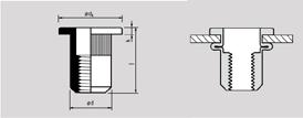 Bevestigingsmateriaal Blindklinkmoer open type cilinderkop RVS A2 Eigenschappen: De mastergrip blindklinkmoeren in staal, aluminium en RVS (A2) hebben een gekartelde buitenwand.