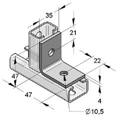 Montagesysteem 35 Verbindingsplaat 35/4 Verbindingsplaat 35/4