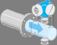 Fig. 3 Electromagnetische flowmeter Het meetprincipe is geheel onafhankelijk van invloeden van druk, dichtheid, temperatuur en viscositeit.