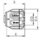 50 x R 1 1/2 50 1 1/2 80 121 66 1834950 25,93 PE 63 x R 2 63 2 95 126 86 1881950 35,98 Profondeur d insertion Insteekdiepte Type Description Omschrijving Té T-Koppeling DN (mm) ØA (mm) B (mm) C (mm)