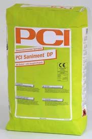 Waterafstotende afdichtingspleister PCI Saniment DP voor sokkels en