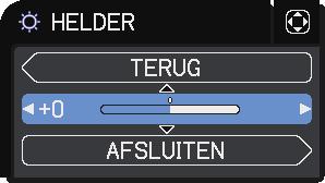 In werking De menufunctie gebruiken (vervolg) 3. Om het MENU te sluiten, drukt u nogmaals op de MENU knop, of u selecteert AFSLUITEN en drukt daarna op de cursorknop of de ENTER knop.