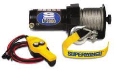 IR cculieren T2000 V treklier RM Superwinch assortiment bestaat uit: V acculieren van 907 kg tot 7400 kg. iverse lieraccessoires. Speciale androver kits. edieningsschakelaar op de lier.