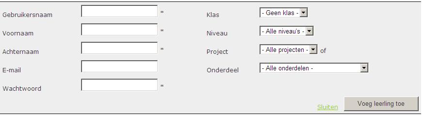 Als licentiebeheerder kunt u leerlingen en leraren toevoegen, klassen beheren en schoolgegevens wijzigen.