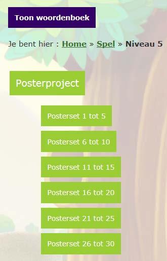 De nummers in het doolhof komen overeen met de nummers op de posters van het Posterproject. Wilt u Woordenweb gebruiken en werkt u niet met Het Posterproject?