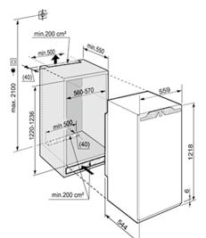 Safe Diepvriesgedeelte of ****vriesvak Totaal 151 l 217 l Model Te integreren achter meubeldeur Deurscharnieren verwisselbaar Montagesysteem Montage deur-op-deur Quick Fix deur-op-deur Quick-Fix