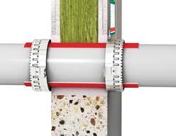 zijn met een schot van minerale wol ( 80 mm dik, 100 kg/m3 en EI 60) Massieve steenachtige vloeren/plafonds met een dikte 150 mm (650 kg/m3) Toegestane isolatiematerialen