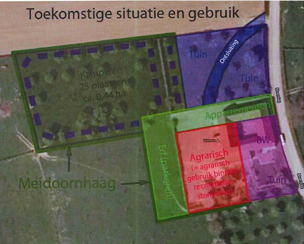 TEGENPRESTATIE Het is wenselijk de bestemming van het terrein te herzien en de contouren van de bouwkavel als rechts aangegeven te wijzigen.