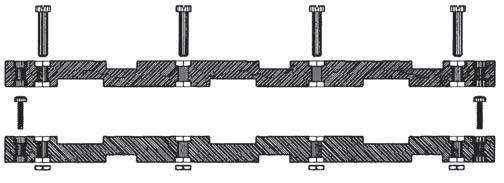 Montage aanwijzingen univers N railsysteemdragers 60 mm Montagehandleiding voor railsysteemdragers 60 mm cilinderschroef raildrager bevestigingsschroef raildrager zeskantmoer voor koperrail 20 x 5