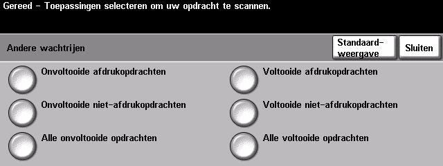 Aan de slag De optie [Andere wachtrijen] selecteren om de andere beschikbare wachtrijen te bekijken.